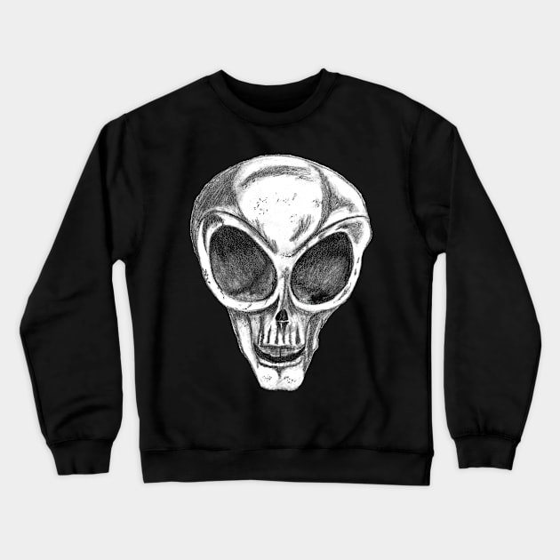 Alien Skull Crewneck Sweatshirt by Kyko619